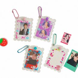 3inch Kpop Photo Holder Credit Bank Card Holder Students Bus Card Case Hand Rope Visit Door Identity Badge Cards Cover Pendants H7DS#