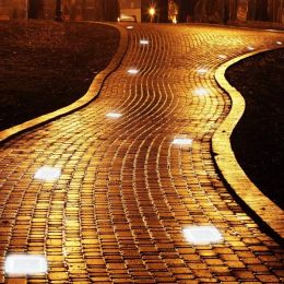 4/6 LED Outdoor Waterproof Garden Pathway Floor Glass Solar Ice Cube Brick Paver Rock Landscape Led Lamp Lights for Festival