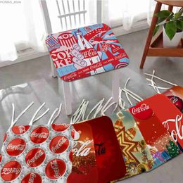 Cushion/Decorative Pillow C-Coca-Fashion Cola Cushion Mat European Chair Mat Soft Pad Seat Cushion For Dining Patio Home Outdoor Garden Sofa Decor Tatami Y240401