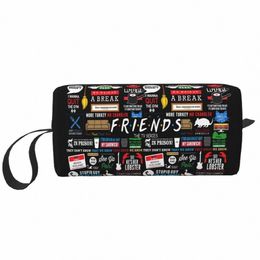 funny TV Show Friends Collage Makeup Bag Women Travel Cosmetic Organizer Kawaii Storage Toiletry Bags f09j#