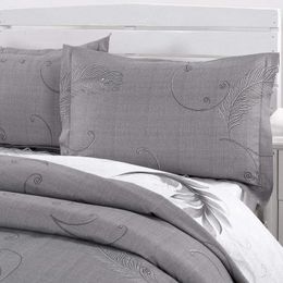 Bedding Sets Simple&Opulence Comforter Bed Sheets 3Pcs Double Set European Style Microfiber King Size Pillowcase Duvet Cover