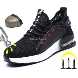 Breathable Safety Shoes Man for Work Safety Boots Lightweight Steel Toe Shoes Working Shoes for Men Indestructible Work sneakers