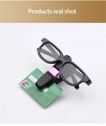 Car Sun Visor Glasses Holder Portable Clips Sunglasses Eyeglasses Frame Auto Fastener Ticket Card Clamp Hook Car Accessories