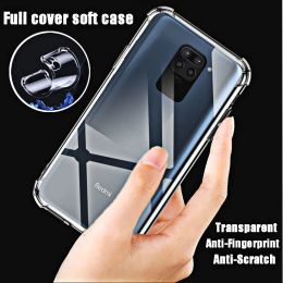 Soft Silicone Shockproof Clear Case for Xiaomi Redmi Note 9 TPU Transparent Covers Shell for Redmi Note9 6.53" M2003J15SC Safety
