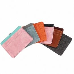 2023 New Multi Slot Artificial Pu Credit Card Case Mini Id Card Holder Small Purse for Man Women Slim Wallet Card Bag Cardholder 58yN#