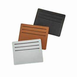 multi-positi PU Leather Card Holder Solid Colour Korean Style ID Credit Card Case Buse Card Case Acc Ctrol D3xT#