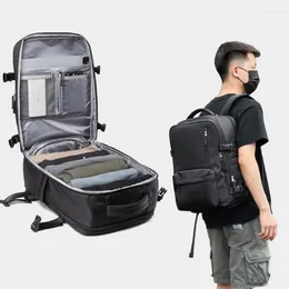 Backpack Men Travel Large Capacity 30l Carry On Waterproof 17'' Laptop With Shoes Pocket Cabin Women