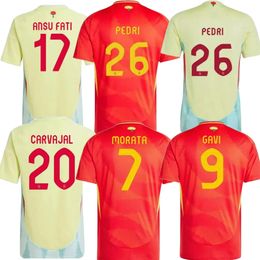 2024 PAIn Fußballtrikots Euro Cup Camisetas Spanische Nationalmannschaft Heim Auswärts FansVersion Espana Fußballtrikot MORATA FERRAN ASENSIO ANSU FATI RODRI GAVI Trikot