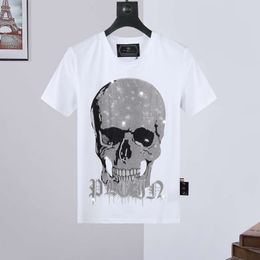 Designer t-shirts Fashionable Philippe Plaine Spring/summer Short Sleeved Men's Round Neck T Hegemonic Personality PP Hot Diamond Skull Fashion Men's Short T 21