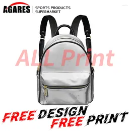 Day Packs Custom Your Image Name Backpack Women Multi-pocket PU Bag Female Fashion Backpacks Lady Shopping Travel Gift