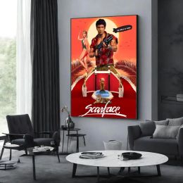 Classic Movie Scarface Vintage Posters Sticky Whitepaper Prints Posters Artwork Posters Wall Stickers