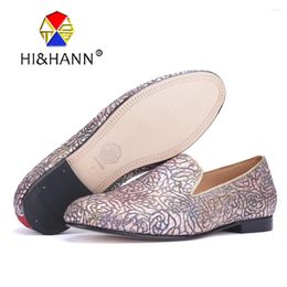 Casual Shoes Arrival Luxurious And Colourful Flowers Design Men Handmade Loafers British Style Wedding Party Smoking Slippers