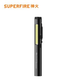 Survival SUPERFIREJ01 Mini EDC Flashlight, Stepless Dimming Pen Torch, Portable USB Rechargeable Lantern for Maintenance and Inspection