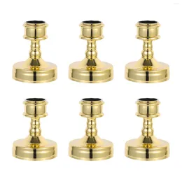 Candle Holders 6 Pcs Candlestick Trendy Decor Adornment Storage Stand Flashing Candleholder Abs Desktop Electronic Candleholders