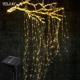 Outdoor Solar String Light Waterproof Garden Fairy Lights with 8 Lighting Modes for Patio Trees Christmas Wedding Party Decor
