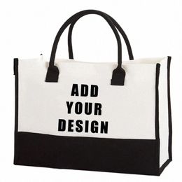 custom Tote Bag Fi Shop Bag Women Travel Handbags Eco Reusable Storage Pouch Bookbags Bridesmaid Gifts n4GG#