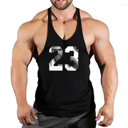 Men's Tank Tops Brand Gyms Clothing Men Bodybuilding And Fitness Stringer Top Vest Sportswear Undershirt Muscle Workout Singlets