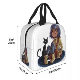 Coraline Unravel 5sh4elbrw1i Insulated Lunch Bag Large Lunch Container Cooler Bag Lunch Box Tote School Picnic Food Storage Bags
