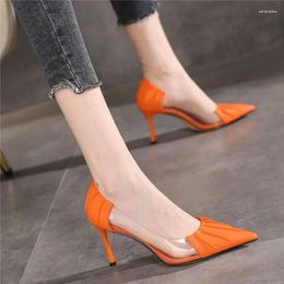 Dress Shoes Shallow Mouth High Heels Female 2024 Spring And Autumn Fashion Pointed Thin Heel Single One Foot Women's