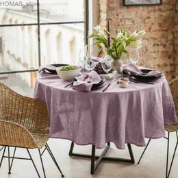 Table Cloth 100%Linen TableclothNatural MaterialStrong and Durable Dust-Proof Table Coverfor Wedding Party Birthday Tea Table Decor Y240401