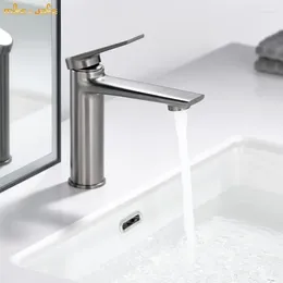 Bathroom Sink Faucets Faucet Black Platinum Countertop Basin Washbasin Mixer Tap Cabinet