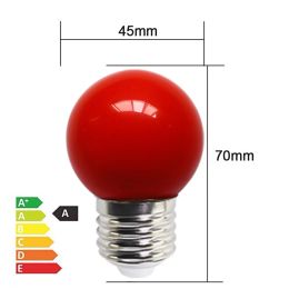 LED Colorful Bulb E27 1W 2W 3W RGB Red Green Blue AC 220V Energy Saving A LED Golf Ball Light Bulb Globe Lamp christmas lamp