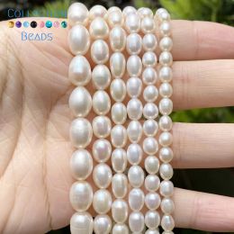 100% Natural Freshwater Pearl Wholesale A/AA/AAA High Quality Rice Shape Beads For Jewelry Making DIY Bracelets Necklace