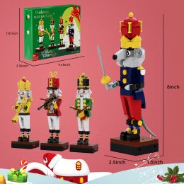 Christmas Nutcracker Building Block Set King Trumpeter Soldier Drummer Knight Figures Bricks Toy For Children Xmas Gift