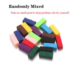 100PCS Wholesale Aromatherapy Pads for Necklace Bracelet 25mm 30mm Mixed Colourful Spacers Round Diffuser Thick Felt Refill Pads