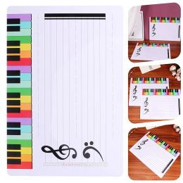 Erasable Music Staff Piano Practise Board Musical Note Whiteboard Music Staff Erasable Plastic Board Staff board for Teaching