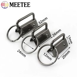 10Pcs 20/26/32mm Metal Tail Ends Clip Buckle Keychain O Ring Clasp Keyring Webbing Handbag Strap Hook Sewing Hardware Accessory