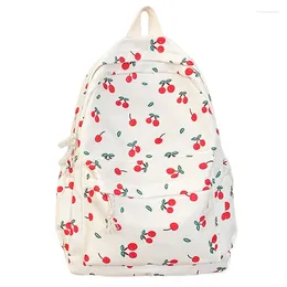 School Bags Fashionable Japanese Fruit Print Backpack For Women Bag Nylon Travel Casual Daypack Large Capacity Backpacks