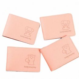 6 Slot Card Pink Animal Driver's License Holder Piggy Squirrel Pattern Protective Cover For Car Driving Documents PU Card Holder A0Va#