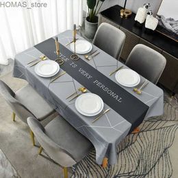 Table Cloth Nordic Geometry Rectangle Tablecloth Holiday Party Decorations Reusable Waterproof Fabric Table Covers for Kitchen Table Decor Y240401