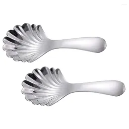 Spoons 2 Pcs Teaspoon Ice Cream Stirring For Coffee Scoops Small Dessert 304 Stainless Steel Compact Teaspoons