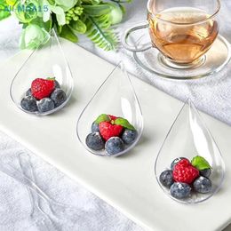 Disposable Flatware Dessert Cup For Birthday Party Holiday Snacks Candy Mousse Ice Cream Spoon