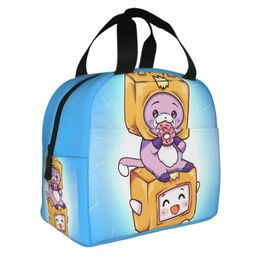 kawaii Foxy Boxy Insulated Lunch Bag Cooler Bag Meal Ctainer Lankybox Carto Large Lunch Box Tote Men Women Office Outdoor C8Ms#