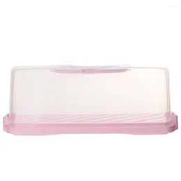 Plates Cake Box Keeper Container Rectangular Carrier With Lid And Handle Bread Loaf Storage Containers Airtight Boxes