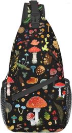 Backpack Mushroom Gifts Sling Crossbody Bag For Women Men Travel Hiking Chest Unisex