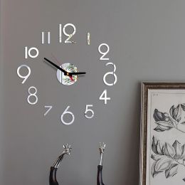 Mini 3D Wall Clock reloj de pared DIY Quartz Watch Acrylic Mirror Stickers Horloge Murale Home Decor Clocks 2022 Modern Design
