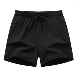 Men's Shorts Man Pants Sportswear Summer Sports Drawstring Lining Ice Silk Male Panties Quick Dry Clothes Running