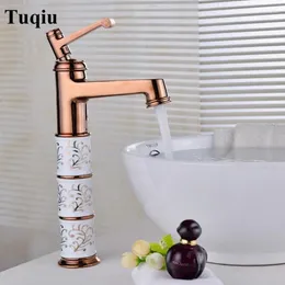 Bathroom Sink Faucets Basin Classic Brass Ceramic And Bras Faucet Single Handle Cold Tap Gold Mixer Washbasin