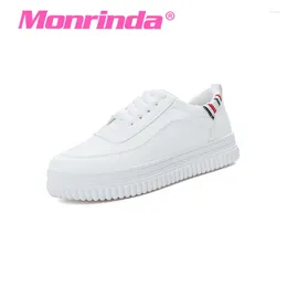 Walking Shoes Monrinda Women Sneakers White Slip On Comfortable Sports Woman Breathable Rubber Outsole Shoe For Girls F06