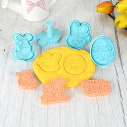 Baking Moulds 4pcs Easter Cookie Cutter Mould Eggs Biscuit Mould For Home Party Cake Decoration Supplies DIY Tool