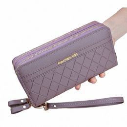 lg Women's Wallet Female Purses Tassel Coin Purse Card Holder Wallets Double Zipper Pu Leather Clutch Luxury Mey Phe Bag r38e#