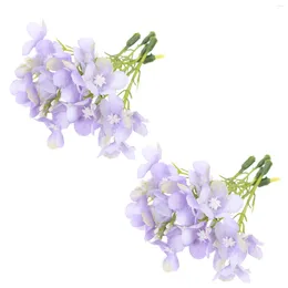 Decorative Flowers 20 Pcs Artificial Wedding Hydrangea Silk DIY Accessories For Outdoors Bride