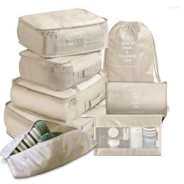 Storage Bags 8PCS Travel Assortment Capacity Luggage For Packing Square Clothes Underwear Cosmetic