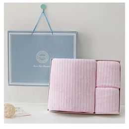 Towel Luxury Coral Fleece Bath Set Of 3 In Gift Box - Perfect For Wedding Home Corporate Events And Giving