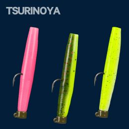 TSURINOYA Floating Stick Worm 70mm 4.3g 10pcs Ned Rig Fishing Lure Bait Finesse Game Silicone Fake Fish Bait Grub Worm Baits