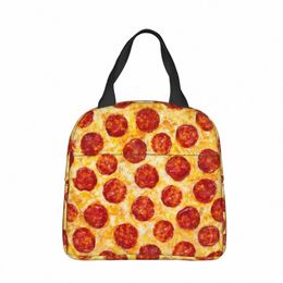 pepperi Pizza Party Food Insulated Lunch Bags Cooler Bag Meal Ctainer Portable Tote Lunch Box for Men Women Beach Picnic 53wr#